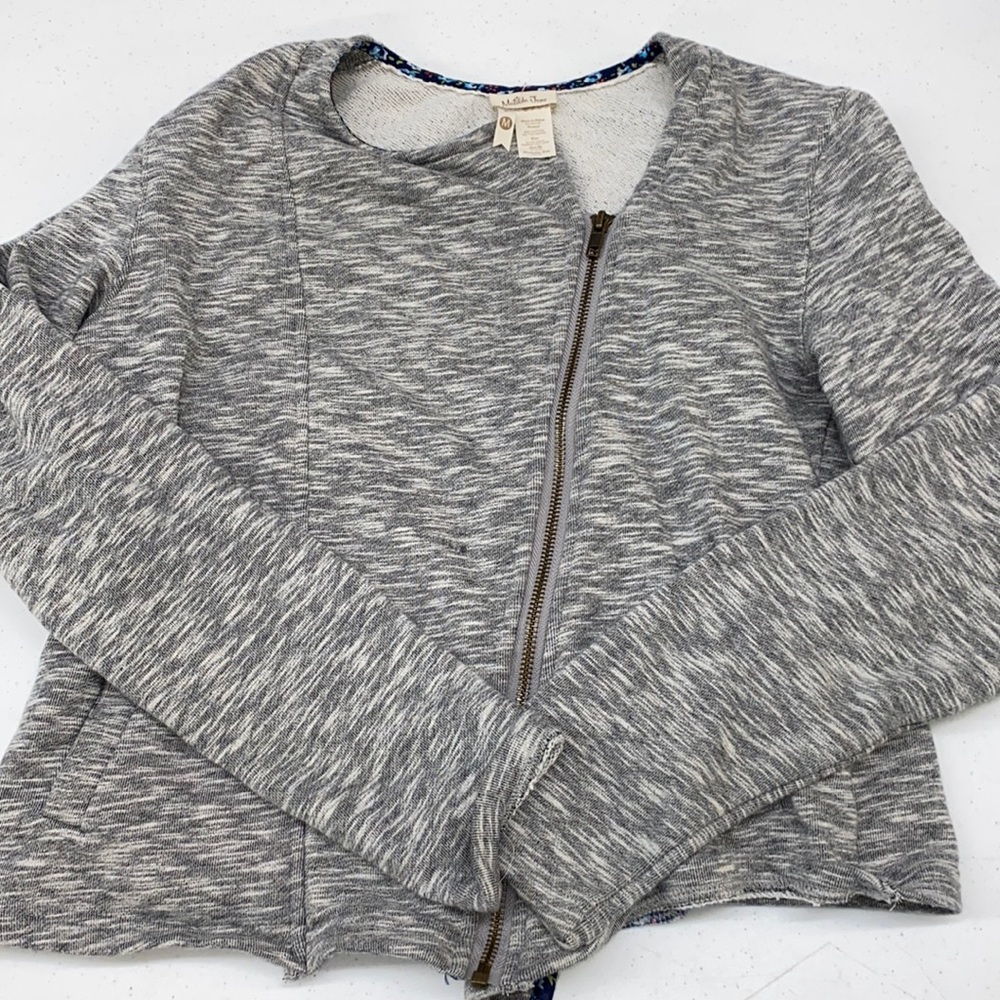 womens matilda jane size medium gray full zip coat